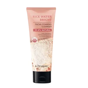 KORMESIC Nourish Hydrate Face Wash Deep Cleansing Whitening Natural White Rice Foam Facial Wash