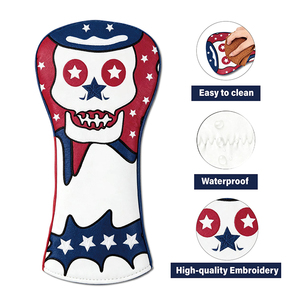 प्राइमस गोल्फ निर्माता उच्च गुणवत्ता वाली कढ़ाई गोल्फ क्लब हेडकवर कस्टम वाटरप्रूफ चुंबकीय गोल्फ पटर हेड कवर - Product Image 3