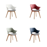 Chaise de visiteur ergonomique moderne en plastique et bois pour bureau, réception, chambre, école - Confortable pour salle d'attente (vente en gros)