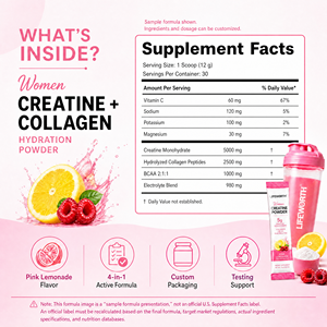 Lifeworth <strong>Creatine</strong> for Women <strong>Micronized</strong> <strong>Creatine</strong> Monohydrate Powder with Collagen for Glute Strength Support, Boosts Energy - Product Image 5