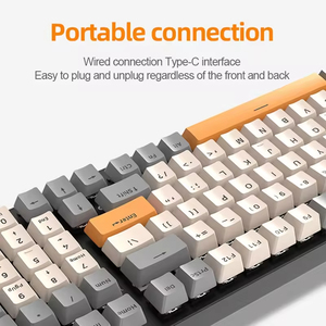 Free Three Mode 100 Keys PBT Keycap Type-C 2.4G BT Wireless Hotswap Gaming Mechanical <b>Keyboard</b> - Product Image 4