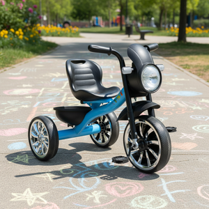 Safe Kids Trike Diseño 3 en 1 con faros LED Espejo retrovisor Música educativa y ruedas antideslizantes <span class=keywords><strong>Triciclo</strong></span> para niños - Product Image 5