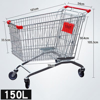 Panier de jouet en métal de siège de chariot de supermarché d'épicerie de centre commercial personnel d'approvisionnement