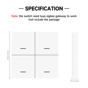 สวิตช์ฉาก 4 ปุ่ม, สวิตช์ฉากบ้านอัจฉริยะไร้สาย, ติดตั้งได้ทุกที่, ใช้ในบ้าน W41 - Product Image 1