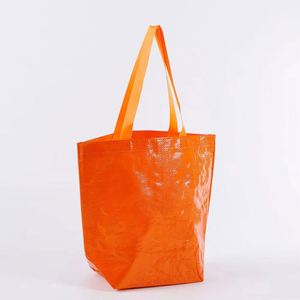 Large-capacity Waterproof <b>Supermarket</b> Grocery Shopping One-shoulder Portable PP Woven Shopping Bag - Product Image 3