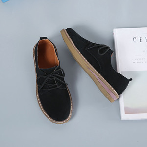 Espadrilles plates pour femmes et hommes, chaussures <span class=keywords><strong>en</strong></span> cuir véritable avec broderie, vente <span class=keywords><strong>en</strong></span> <span class=keywords><strong>gros</strong></span>, mocassins Harajuku à enfiler pour l'automne - Product Image 4