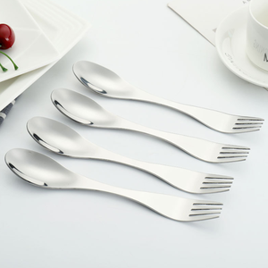 DFO09 2 in 1 Spoon Fork Combo Utensil Spork <b>Set</b> Stainless Steel <b>Camping</b> Backpack Utensil Spoon Fork for Travel <b>Picnic</b> Portable - Product Image 3