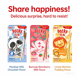 Bâtonnets de biscuits Pocky Rabbit saveur fraise avec grains de fraises véritables et blé entier, emballage <span class=keywords><strong>lapin</strong></span> mignon - Product Image 6