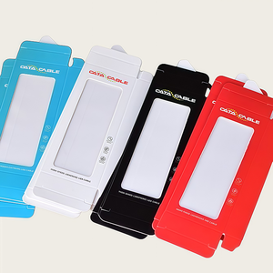 カスタム耐久性のある段ボールデータケーブルパッケージボックスUSBケーブル充電器リサイクル材料マットラミネーションエンボス加工機能 - Product Image 6