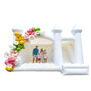 Château gonflable publicitaire commercial et résidentiel, multicolore, imperméable, avec ventilateur intégré, installation facile, toboggan de 12 pieds - Product Image 6