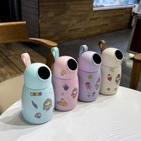 Vide dessin animé en acier inoxydable créatif 500ml intelligent eau termo bouteille intelligent led affichage température affichage thermos tasse