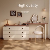 Coiffeuse minimaliste moderne en bois de style européen Mini coiffeuse pour chambre de princesse