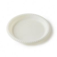 Assiette ronde à 4 compartiments en amidon de maïs, biodégradable, jetable