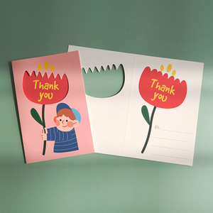 Carte de remerciement personnalisée, simple, mignonne, écologique, pliable, en papier recyclé, pour Pâques, Thanksgiving, anniversaire, Noël, anniversaire de <span class=keywords><strong>mariage</strong></span>, Fête des Enseignants - Product Image 5