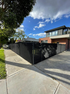 Clôture de sécurité en aluminium de 6 pieds, style australien, panneaux à lattes métalliques thermolaqués <span class=keywords><strong>pour</strong></span> l'intimité, clôture de sécurité à lames - Product Image 5