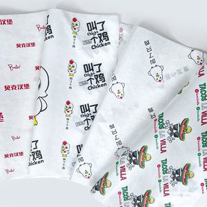 Papier d'emballage pour hamburger, shawarma, sandwich, sushi, avec impression de logo personnalisée, résistant à la graisse, écologique, recyclable, enduit de cire, pour bonbons - Product Image 5