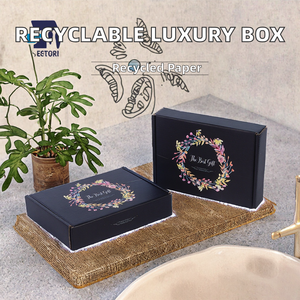 Recyclable Personalised Embossed Coated Paper Self-Erecting Cosmetic Packaging Box for Wigs Face Cream & Luxury Finish - Product Image 2