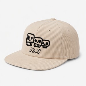 Wholesale T&L Custom Logo Chenille Embroidered 6-Panel Corduroy Adjustable Snapback Cap Luxury <b>Flat</b> Brim <b>Hat</b> - Product Image 1