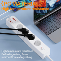 Multiprise standard européenne avec ports USB et protection contre les surtensions