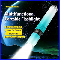 Lampe torche multifonction avec briquet à cigare, portable pour l'extérieur, mise au point réglable, batterie amovible