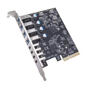 Tarjeta de expansión <span class=keywords><strong>PCI</strong></span>-E de 8 puertos <span class=keywords><strong>USB</strong></span> 3.2 tipo C con (4) adaptadores USB3.2 <span class=keywords><strong>USB</strong></span> 3.2 <span class=keywords><strong>PCI</strong></span> <span class=keywords><strong>Express</strong></span>, controlador <span class=keywords><strong>HUB</strong></span> para PC - Product Image 1