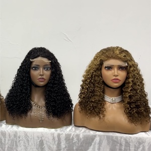 Peluca de Cabello Humano 100% al por Mayor, Peluca Rizada con Cierre de Encaje 4x4 - Product Image 1
