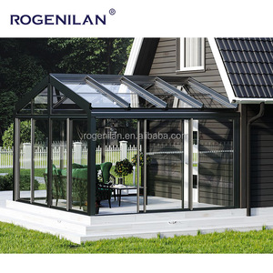 Rogenilan Châu Âu Sang Trọng Hiện Đại Nhôm Sunroom Đúc Sẵn Tất Cả Các Mùa Nhà Kính Ngoài Trời Tán Patio Cửa Trượt - Product Image 2