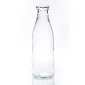 Wholesale 1 Liter 100Ml 200Ml 250Ml 350Ml 500Ml 750Ml Juice Milk Glass Milk Bottle For Milk