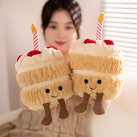 Nouveautés Décoration d'intérieur Cadeaux d'anniversaire de Noël Jouets en peluche gâteau mignons et doux