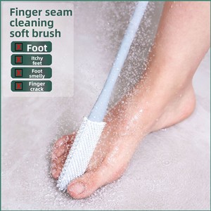 Brosse de lavage des pieds en caoutchouc souple avec brosse à éliminer la kératine et les peaux mortes pour le nettoyage des interstices des orteils - Articles de bain - Product Image 5