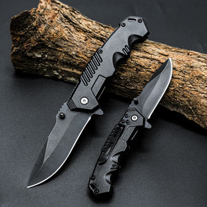 Cuchillo de hoja plegable personalizable para acampar al aire libre, cuchillo de supervivencia de grado DIY de madera de Damasco de acero inoxidable de 25mm con logotipo láser OEM - Product Image 5