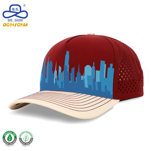 2025 nuova tendenza stampa con logo personalizzato a colori tappi da Baseball a 5 pannelli traspirante con Design regolabile a scatto per sport Golf - Product Image 1