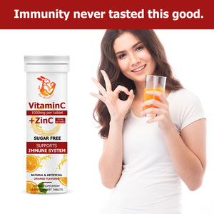 Tabletas Efervescentes Oem Odm con Vitamina C y Zinc, Refuerzo Inmunológico, Antioxidante, Alta Potencia, Sabor Naranja, Suplementos Vitamínicos - Product Image 2