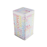 Boîte en métal carrée à double couvercle de qualité supérieure pour le stockage du café et du thé, couleur personnalisée, finition laquée, service OEM/ODM, pas cher