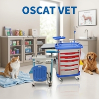 Équipement vétérinaire OSCAT, poste de travail médical pour animaux de compagnie, tiroirs de petite, moyenne et grande taille, boîte de données accessible pour hôpital vétérinaire