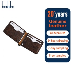 Boshiho <b>Slim</b> Minimalist RFID Blocking Full Grain Genuine Leather Vintage Purses <b>Card</b> <b>Holder</b> With Rfid Protection Mens <b>Cards</b> - Product Image 1