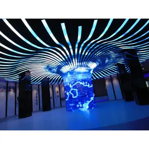 Canbest FL P2 P3 P4 Indoor Große flexible LED-Anzeige für Säulen im Nachtclub Kreis runde Form LED-Panel-Bildschirm gebogen