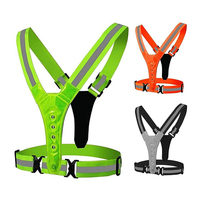 Vente chaude USB Type C Rechargeable LED Running Gilet Réfléchissant Moto Avertissement Gilet De Sécurité Pour La Nuit En Plein Air Cyclisme Randonnée