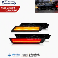 Lampu Penanda Samping LED Depan Belakang Bahan ABS Kecerahan Tinggi untuk Chevrolet Camaro 2010 2015 Peningkatan Performa