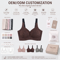 Soutien-gorge sans armatures SHANGBINI grande taille marron imprimé léopard, couvrance totale, bretelles larges, confort et maintien pour poitrine généreuse, marque privée