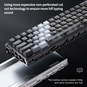 Ajazz Alux60 Clavier à interrupteur magnétique en aluminium évidé Filaire 60% Layout 0.01RT 8K Polling Rate RGB Hot-swap Clavier de jeu - Product Image 4