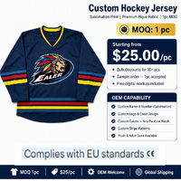 Maillot de hockey sur glace de qualité supérieure en tissu polyester maillé, entièrement personnalisable