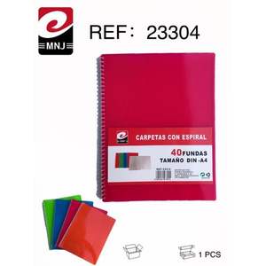 Carpeta con Espiral de 40 Páginas, Tipo Anillas, de Polipropileno - Product Image 1