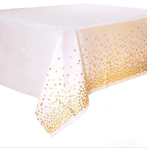 Nero Rosa <span class=keywords><strong>Blu</strong></span> Partito Usa E Getta <span class=keywords><strong>Tovaglia</strong></span> Per Il Rettangolo Tavolo Impressioni In Oro Dot Coriandoli Rettangolare Tavolo In <span class=keywords><strong>Plastica</strong></span> di Copertura - Product Image 5