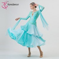 B-22219 personnalisé nouvelle robe de danse de salon standard international robes de danse de salon en soie perlée de haute qualité à vendre