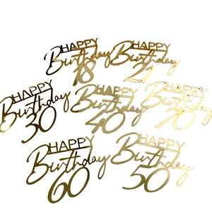 ท็อปเปอร์เค้กวันเกิดอะคริลิค รูปน้ำผึ้งและน้ำตาลหวาน สำหรับตกแต่งงานปาร์ตี้อายุ 18 21 30 40 50 60 70 ปี - Product Image 3