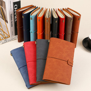 Vintage A6 Journal <b>Notebook</b> Creative Travel Diary Sketchbook Premium PU Leather Notepad with Custom Logo - Product Image 2