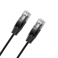 Kabel Patch Jaringan Cat6 UTP 28AWG Tembaga RJ45 Slim Cm Molded 0.2m 0.3m Kabel Patch Serat Optik LAN untuk Komunikasi