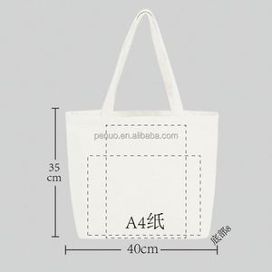 Bolsas de Compras de Algodón Reutilizables Ecológicas con Logotipo Personalizado al por Mayor, Bolsas de Lona con Bolsillos y Cremallera - Product Image 3