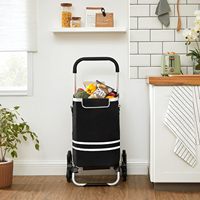 Chariot à provisions pliable portable à 6 roues de grande capacité de style supermarché pour vente par correspondance en acier PP pour achat par correspondance